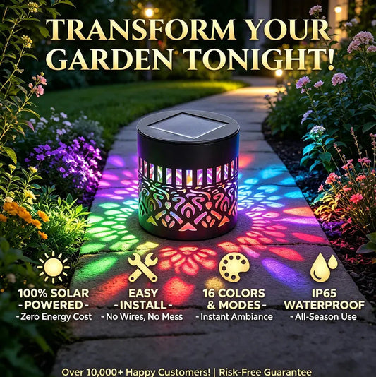 💡🦋🔥Vásárolj egyet, kapsz egyet ingyen🔥Napenergiás Mandala Projektor Kültéri Lámpa