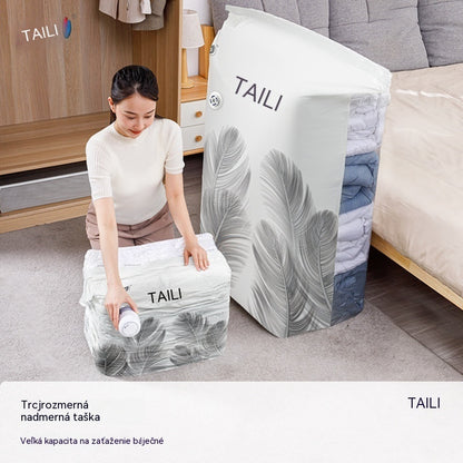 🧳【56*80 cm】【5-dílná sada】💨 Velká, stlačitelná vakuová úložná kapsa: nevyžaduje pumpičku, je nepropustná a ideální pro úsporu místa v kufru a doma ✈️
