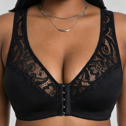 💕 Zadnji dan - 50 % popusta【3-delni komplet】【L-4XL】😍 push-up modrček z žico za večje velikosti, brezšiven dizajn z zapenjanjem spredaj, plačilo po povzetju