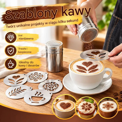 ☕ Szablon do latte art ze stali nierdzewnej 304