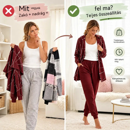✨3 darabos női otthoni ruha szett, kényelmes és stílusos😍