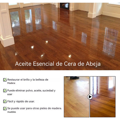 Spray de cera de abeja natural micromolecular para el cuidado de muebles, mantenimiento y pulido de suelos.