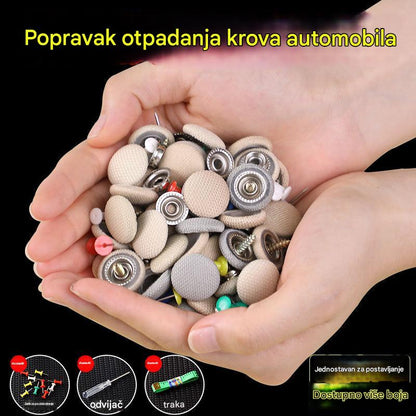 Platno s krova automobila pada, popravite kopču za pričvršćivanje čavala, preinaku i obnovu unutrašnjosti automobila bez demontaže (kit alata za ugradnju + odvijač + ručnik uključen)