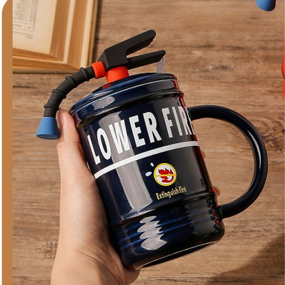 😍Ειδική προσφορά περιορισμένης διάρκειας🔫☕Δημιουργική και διασκεδαστική κεραμική κούπα σε σχήμα πυροσβεστήρα！！！