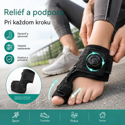 【2 jednotky】Profesionálny korektor prstov s nastaviteľným gombíkom, fixačnou dlahou a oddeľovačom prstov, úľava od bolesti, univerzálna veľkosť