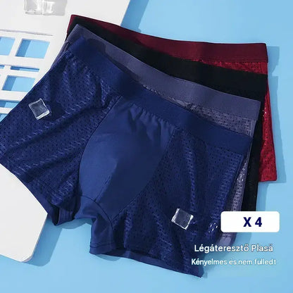 【🔥Hot Sale】Férfi kényelmes, légáteresztő hálós boxeralsó