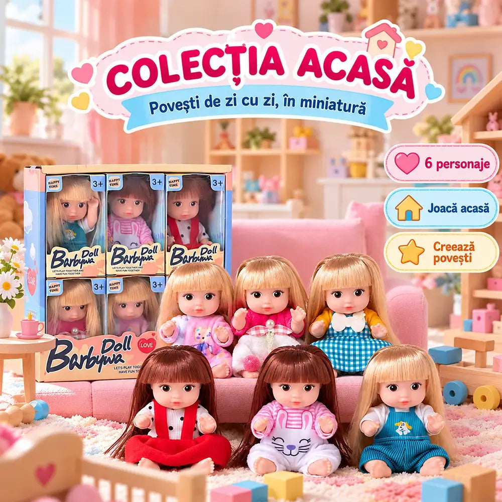 👸 Mini gyűjthető babakészlet lányoknak · Hosszú haj és mozgatható ízületek · Hercegnős és Alkalmi sorozat · Tökéletes ajándék!