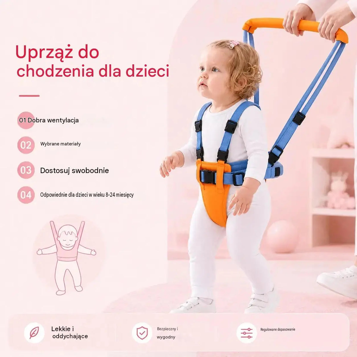 👶🚶 Regulowane nosidełko dla dziecka z odpinanym siedziskiem biodrowym