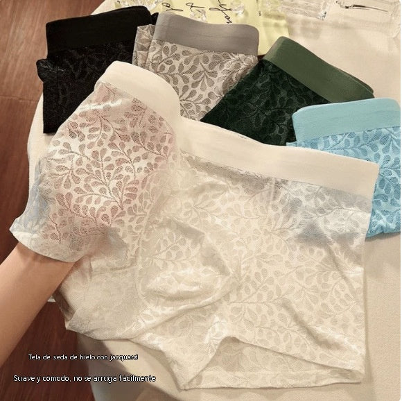 【L-4XL】Pánské síťované spodní prádlo Ice Silk, pro větší velikosti, prodyšné.