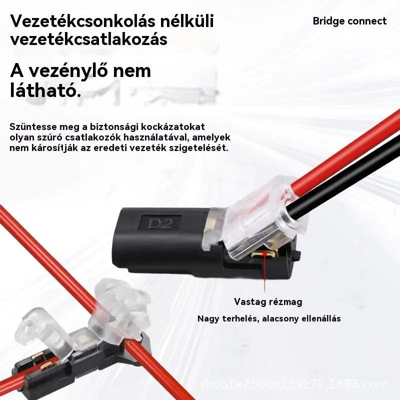 🥳 50% kedvezmény! ⏰ 【1000 darab raktáron】Csupaszodásmentes csatlakozó, reteszelő csattal, biztonságos zárással és csúszásgátlóval ⚡️