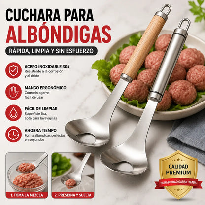 🍖 【2 darab】Húsgolyóformázó 304-es rozsdamentes acélból – ideális hús- és halkészítéshez, tökéletes otthoni főzéshez 🥄