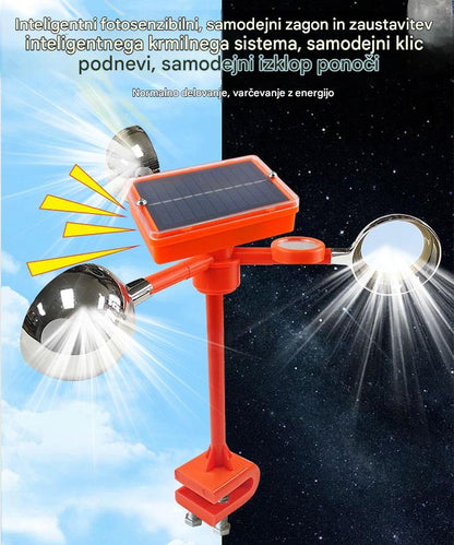 🐦🦉【Nov izdelek】Popolnoma nadgrajen odganjalec ptic na sončno in vetrno energijo, nastavljiv z glasovnim upravljanjem