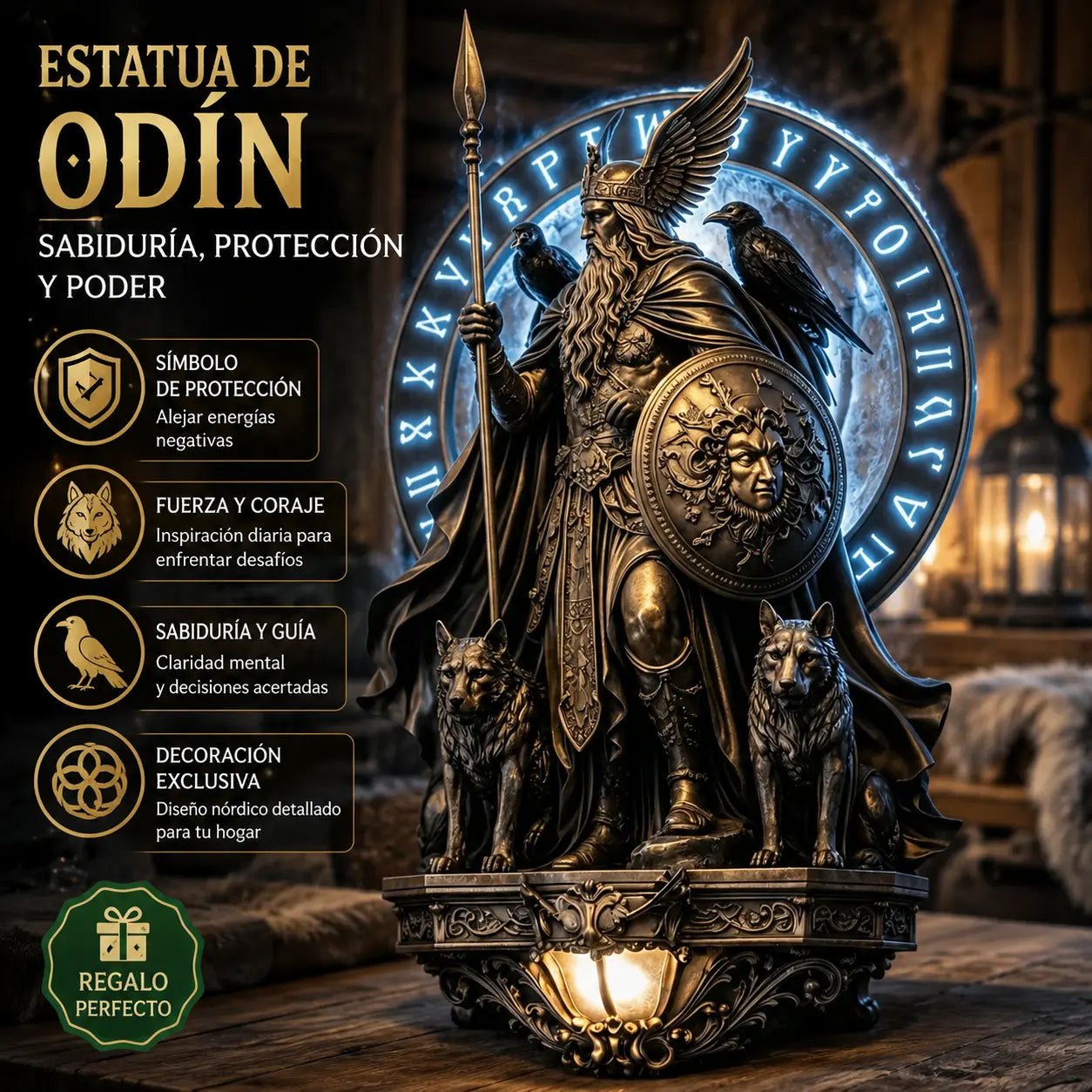 🔥Posledný deň: zľava 49 % – Nástenná lampa Odin 2026: Bdelé svetlo Všeobecného Otca🛡️