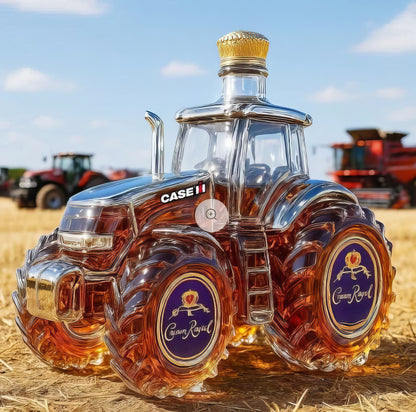 🔥Časově omezená nabídka🚜Retro láhev na víno s farmářským traktorem，🎁🎁Kreativní uzavřené dekorace na láhev whisky