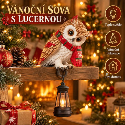 💡🦉Gyantából készült figura – karácsonyi bagoly lámpással