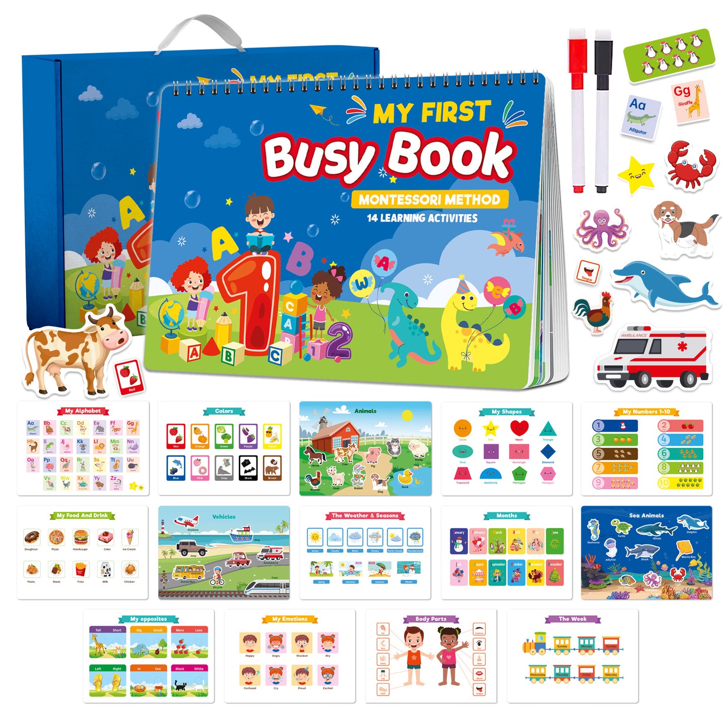 Montessori kniha aktivít pre deti – hravé učenie a raný vývoj