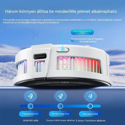 📲Ez a telefonhűtő eszköz könnyedén lehűti a telefonodat, biztosítva a zökkenőmentes és folyamatos játékot és élő közvetítést.