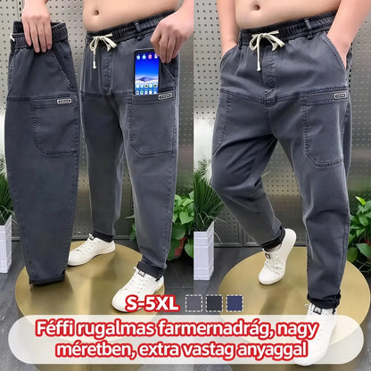 【S-5XL】Férfi nagy méretű, sztreccs farmernadrág