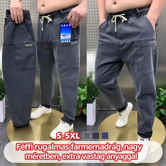 【S-5XL】Férfi nagy méretű, sztreccs farmernadrág
