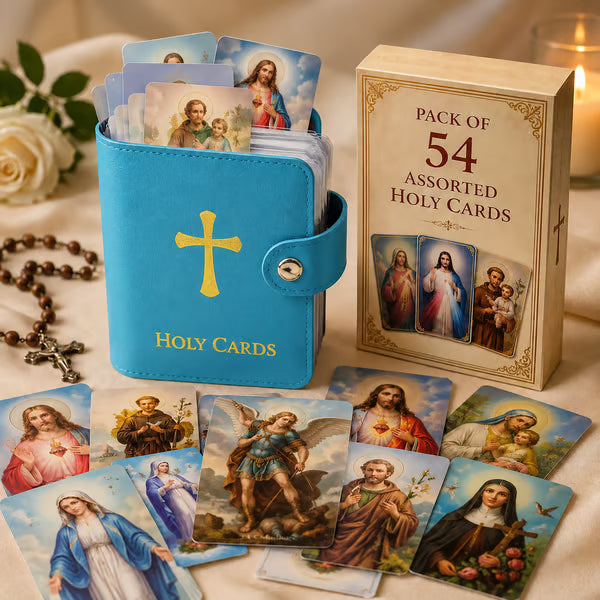 ✝️Valódi bőr szentkártyatartó – Zsebstílusú imakártya-rendező patentkapoccsal 🎁