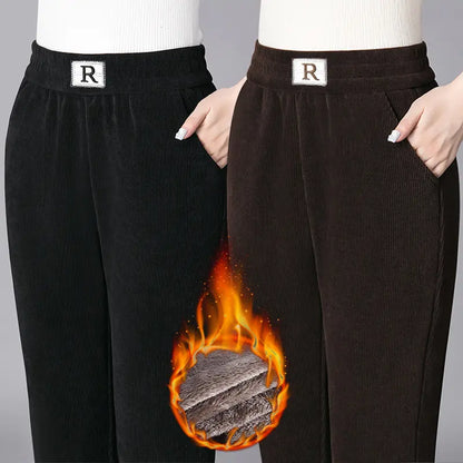 🩰👖 Nova hit ponuda--S popustom.【S-3XL】2026 jesensko-zimske ženske baršunaste ležerne hlače visokog struka