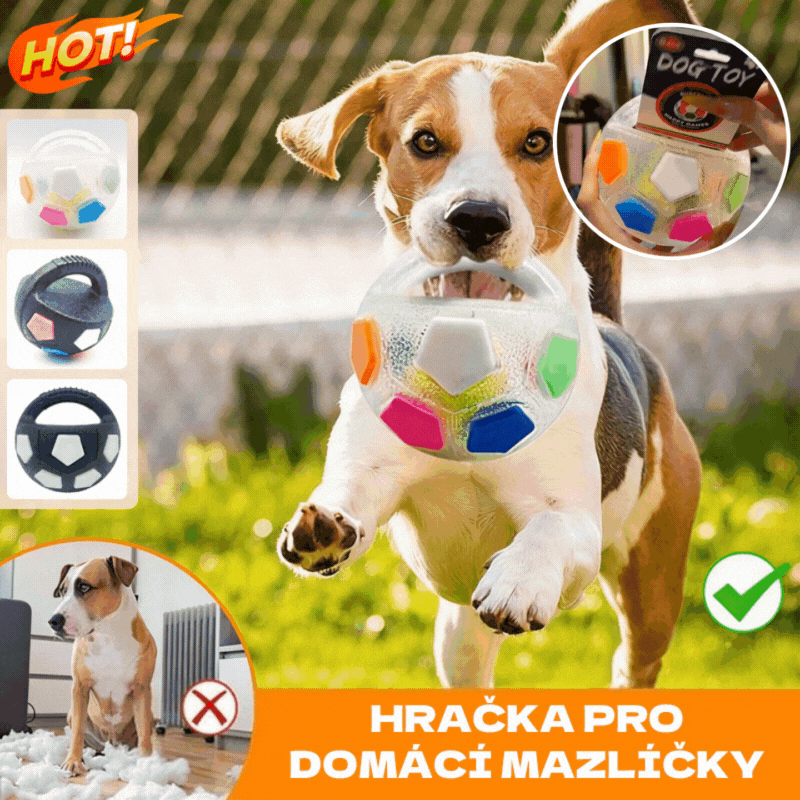 ⚽🐕🐾Kupte 1 a získejte 1 zdarma🔥Hračka pro psy - fotbal, interaktivní a proti kousnutí odolné potřeby pro border kolie, labradory a corgi.
