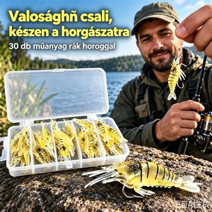 ⏰ Korlátozott ideig tartó, féláras ajánlat ✨ Biomimetikus, puha garnéla műcsali | Élethű és dinamikus, természetes mozgással; szakadásálló és tartós – édesvízi és sós vízi horgászathoz egyaránt alkalmas 🎣