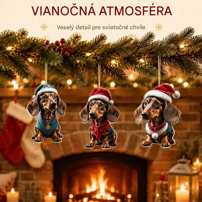 🎄【9 kusov】🐕 Vianočné ozdoby na stromček v tvare šteniatok