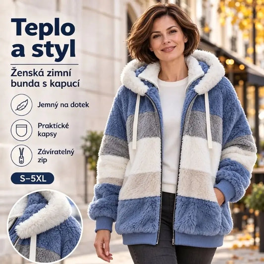 🔥 Poslední den – sleva 50 % ❄️【S–5XL】Nový dámský teplý kabát 2026 s hustou plyšovou podšívkou a designem v kombinaci barev ✅ Možnost platby na dobírku