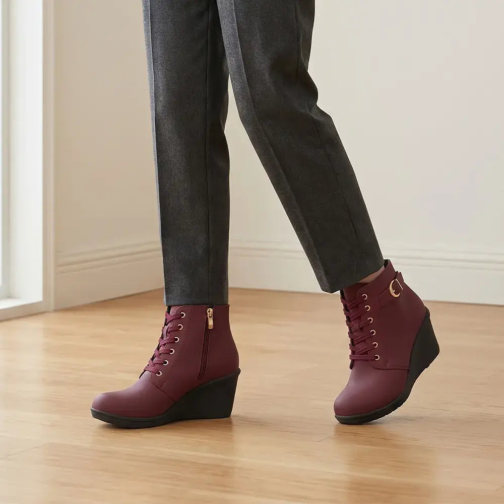 👢Női éksarkú téli bakancs – stílusos és stabil viselet a hideg napokon