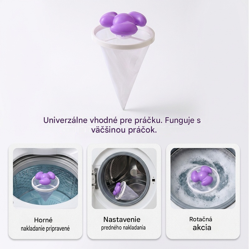 🌀6 kusov 24 €✨ Plávajúci filter do práčky – Zachytáva vlákna, vlasy a zvieracie chlpy pri každom praní 🧺