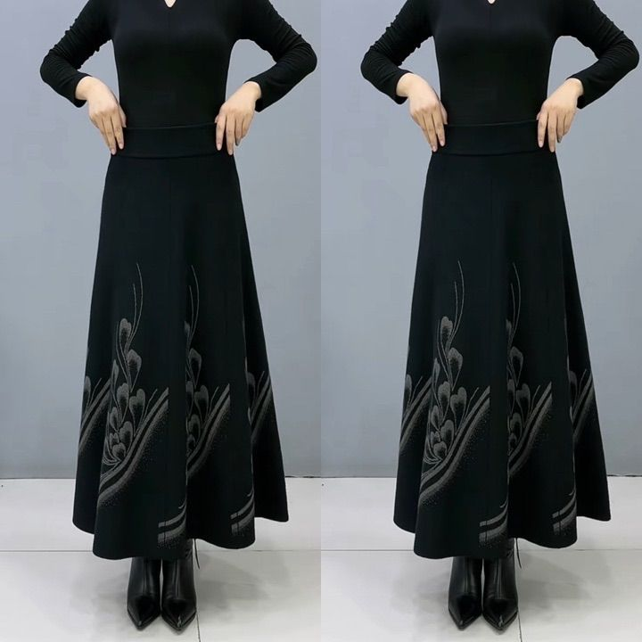 👗【S-3XL】Debelo volneno krilo za jesen in zimo, modno in vsestransko