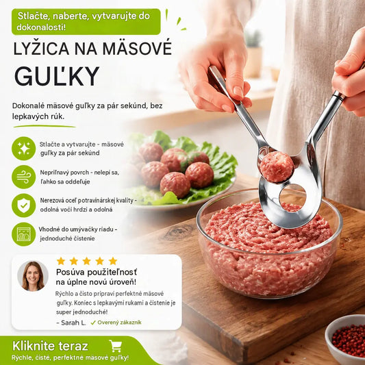 🤤 Lyžička na fašírku z nehrdzavejúcej ocele, posúvač na krevety, ručne vyrábané krevety