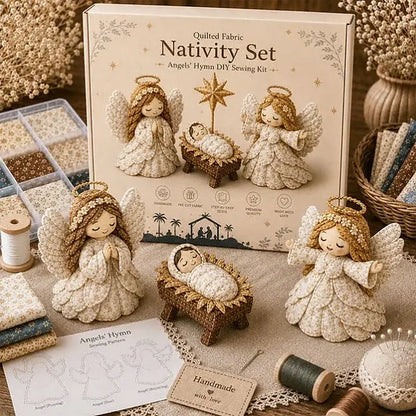 🧵✨ Saját készítésű patchwork betlehem varrókészlet, karácsonyi kézműves készlet, kézzel készített dísz dekorációhoz és ajándékhoz 🎄🎁