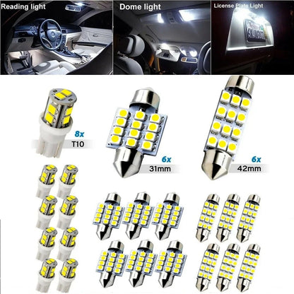 👍👍 1 комплект от 20 броя: пакет от 20 LED автомобилни светлини (общи за всички модели)