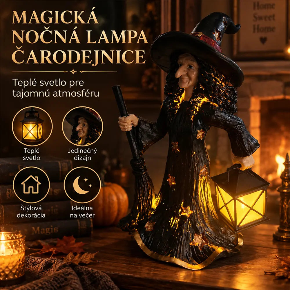 🧙✨Csillagos boszorkány éjszakai fény dekoráció