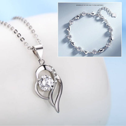 ✨ 25 eur za komplet ✅💎Zapestnica iz šterling srebra 925 + komplet ogrlic s srcem Ocean