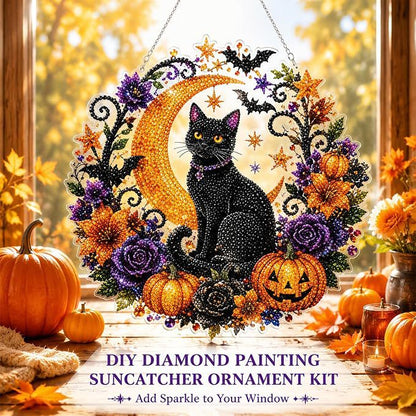 🔥HORÚCI PREDAJ 50% ZĽAVA✨⚡ 50 000+ PREDANÉ! 🎁🍂 Jesenná zavesená dekorácia – tekvicový veniec z diamantového maľovania kompletná DIY sada