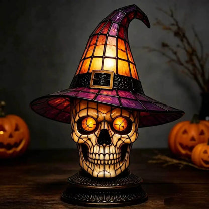 💥 50% kedvezmény! 🔥 Gótikus Halloweeni Boszorkány és Macska asztali lámpa