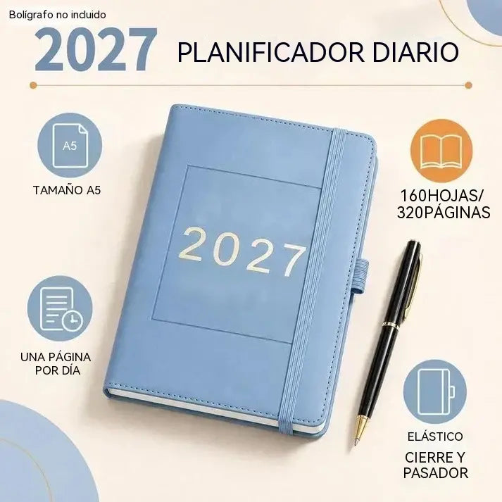 📅 2 darab 10700 Ft ⏰ A5-ös 2027-es tervező/jegyzetfüzet (napi beosztású) ✨