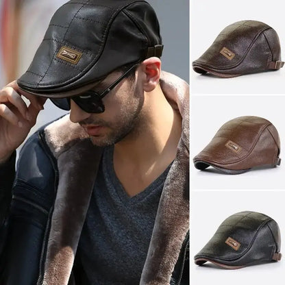 1 za 99 zł.🧢🔥Nowy, wysokiej jakości, skórzany beret na jesień i zimę w stylu retro