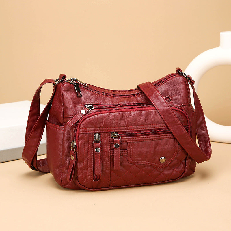 💥【45% OFF】👜2026 új, nagy kapacitású puha bőr válltáska/crossbody táska