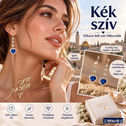 💎 Elegáns kék zafír fülbevalók – hipoallergén, antioxidáns, időtlen dizájn. Tökéletes mindennapokra és partikra! 💪