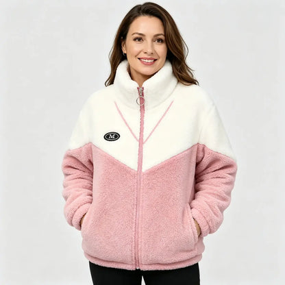 🔥🐏【M-4XL】Bavlněná bunda se zimní podšívkou, silnou podšívkou z umělého beránka a hřejivou úpravou