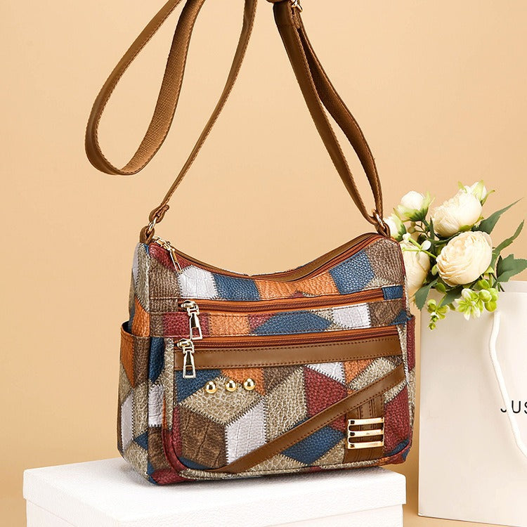 👜【45% OFF】🔥 Bolso de hombro a juego de color de cuero suave de PU de nueva moda
