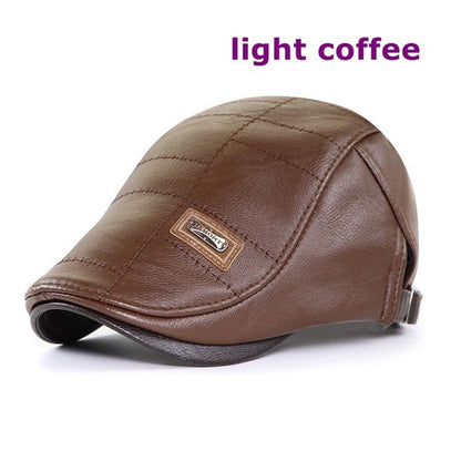 🧢🔥Pánsky retro kožený baret