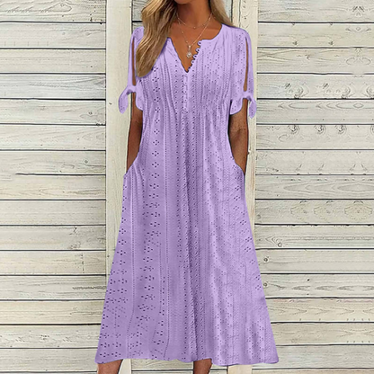 【🔥Świetna oferta】【Rozmiary 5XL】Prosta damska letnia sukienka, mieszanka bawełny i lnu, wygodna i oddychająca