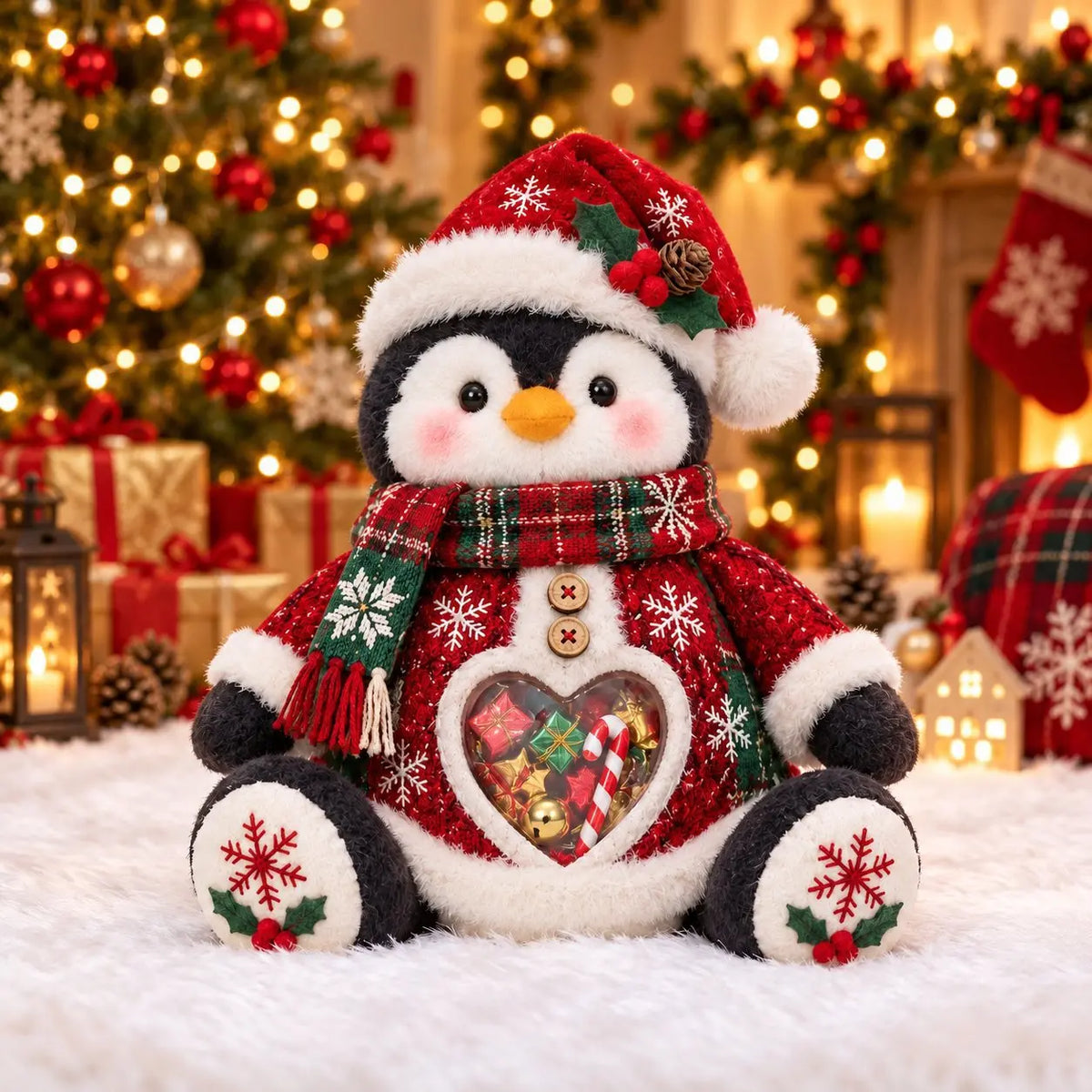 🎅 Újratölthető karácsonyi figurás ajándéktartó