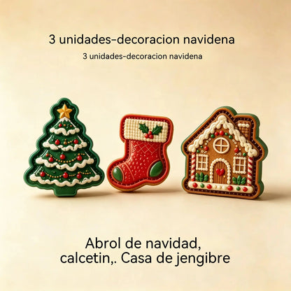 ⌛ 🥧🎄Mini karácsonyi tortaforma-kollekció 9 dizájnnal | 🫎Újrafelhasználható dombornyomott formák részletes karácsonyi torták készítéséhez Mikulás, hóember, rénszarvas és karácsonyfa formájában⛄