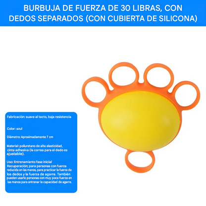 【2 por 24 euros】Pelota ortopédica para la recuperación de dedos y manos, con anillos de fijación, dispositivo de entrenamiento de fuerza y movilidad para personas mayores o con secuelas de un derrame cerebral.
